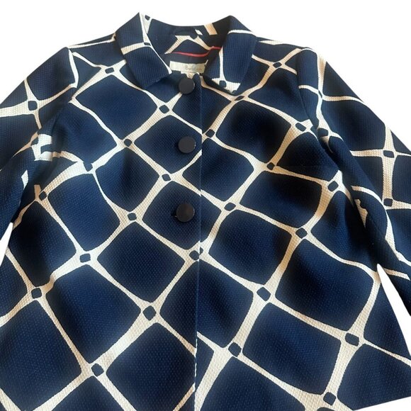 Boden Navy and White Geometric Blazer - Picture 4 of 11